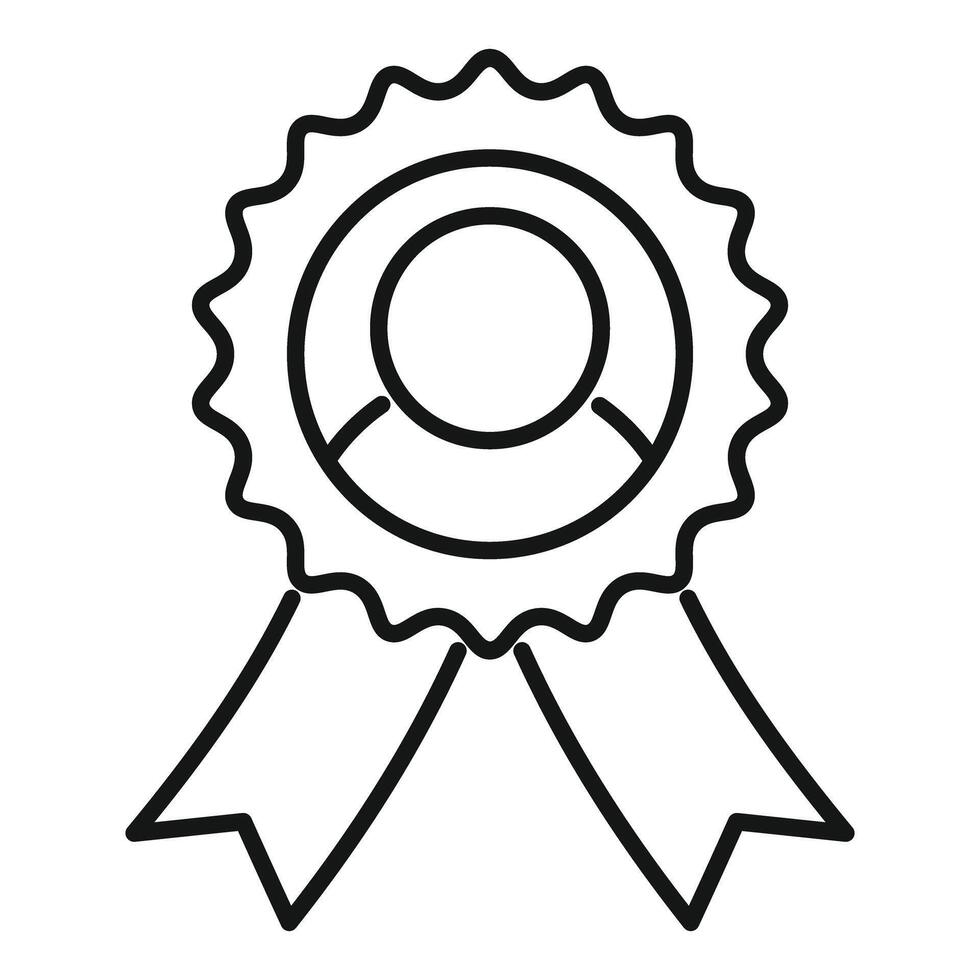 Award ribbon icon representing employee of the month recognition vector