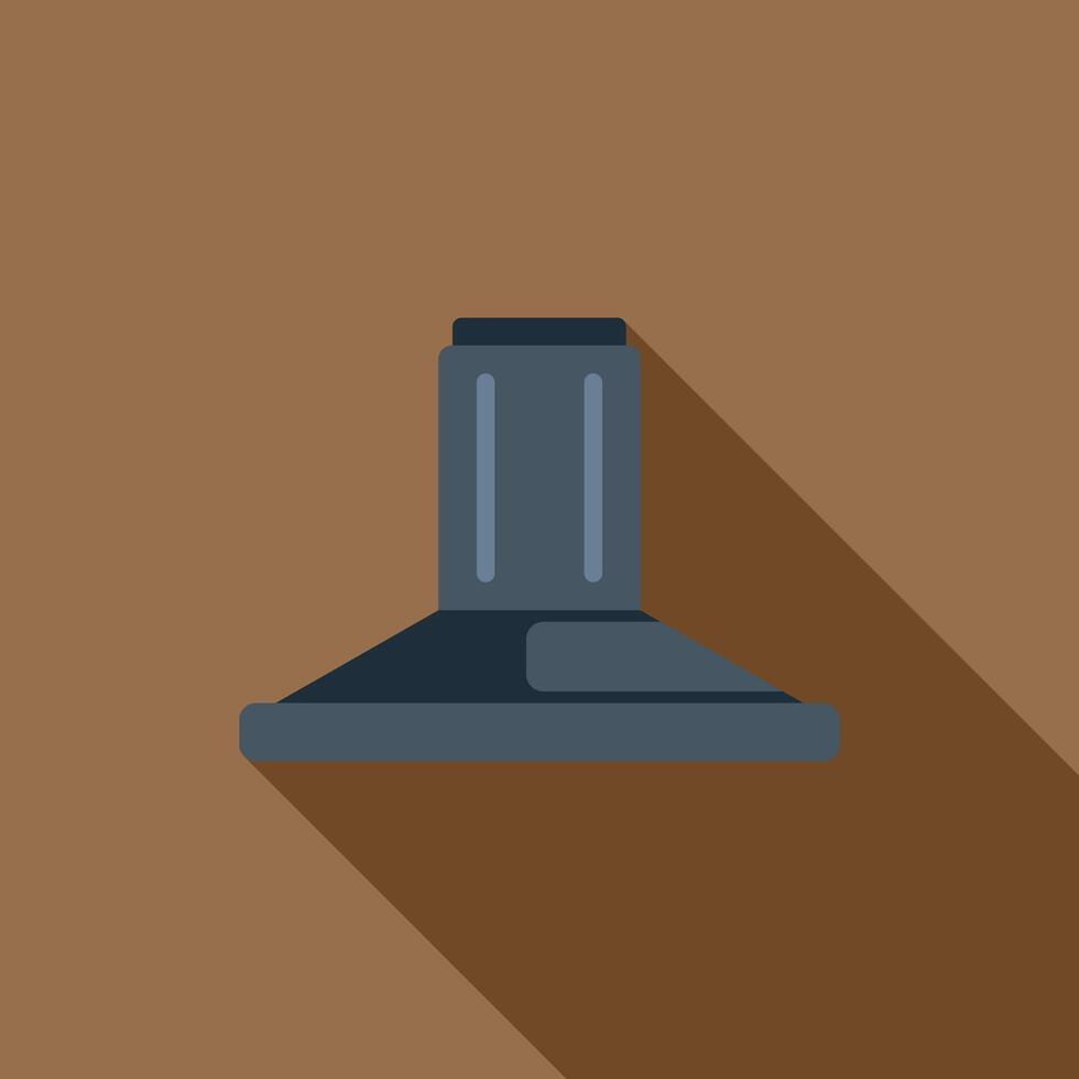 Extractor hood exhausting over stove while filtering fumes in the kitchen vector