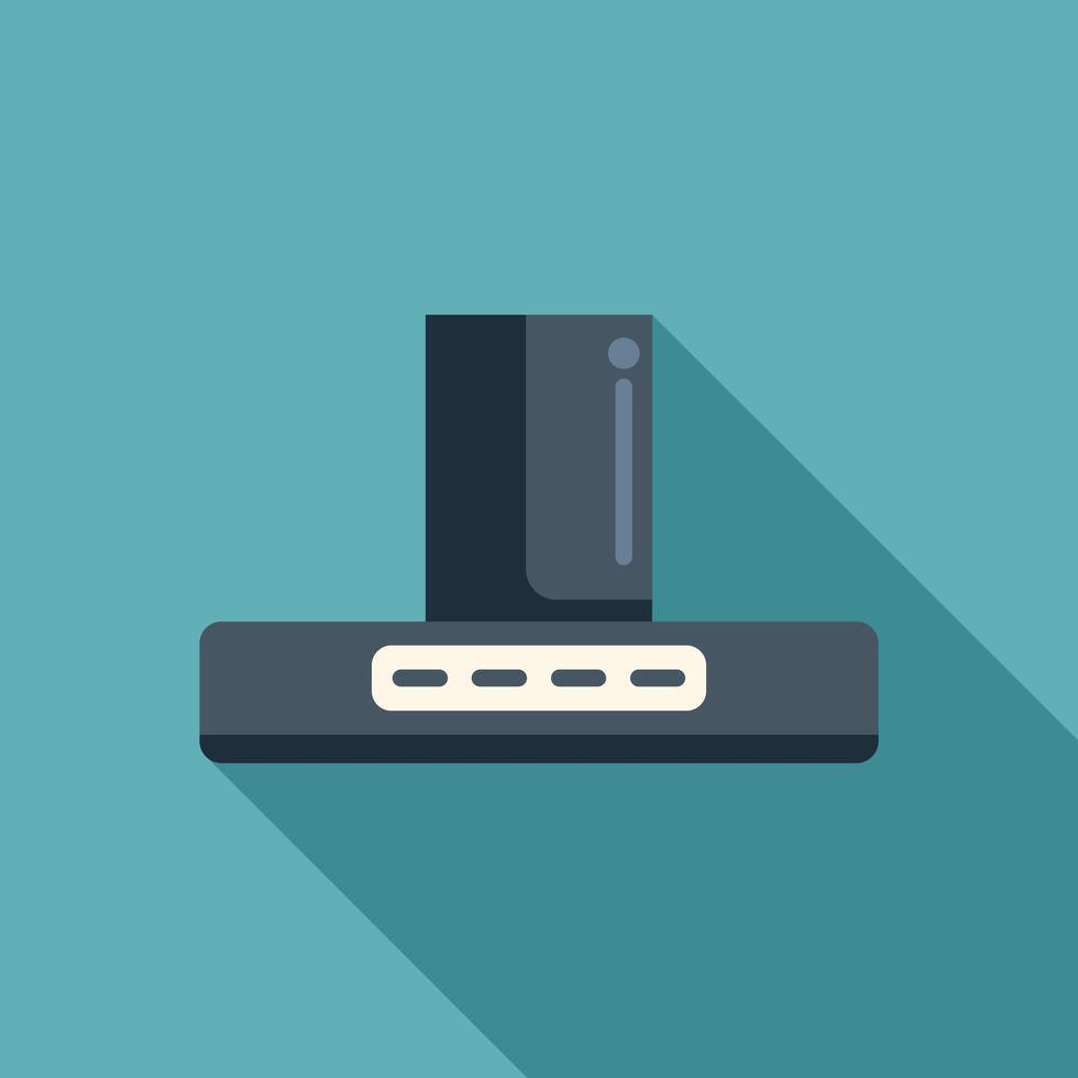 Modern game console standing on shelf in living room vector