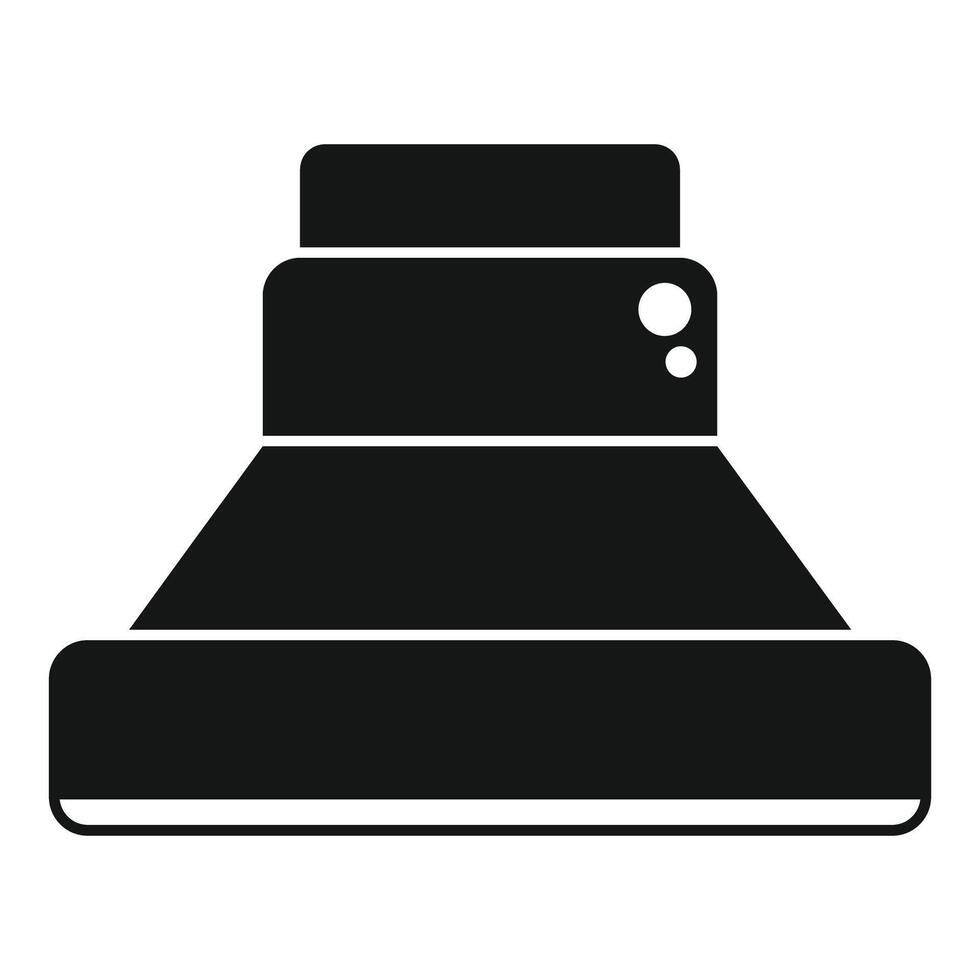 Modern cooker hood extractor fan icon simple style vector