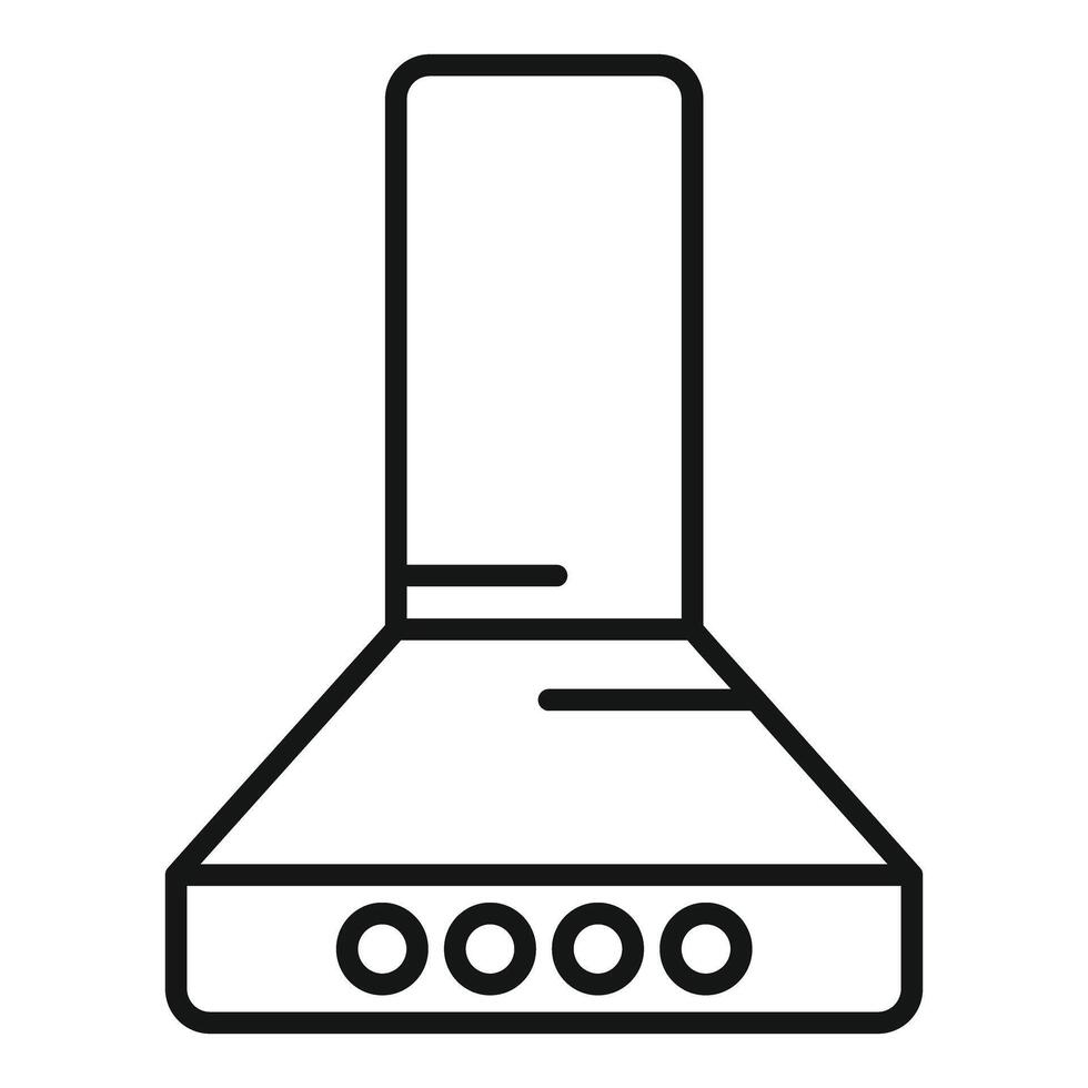 Simple line icon of an extractor hood removing steam vector