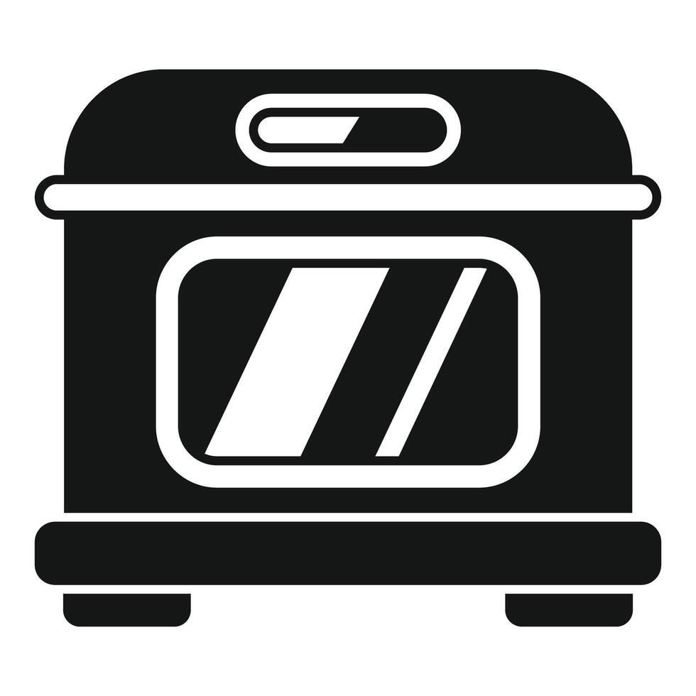 Convection oven with heating elements showing icon vector
