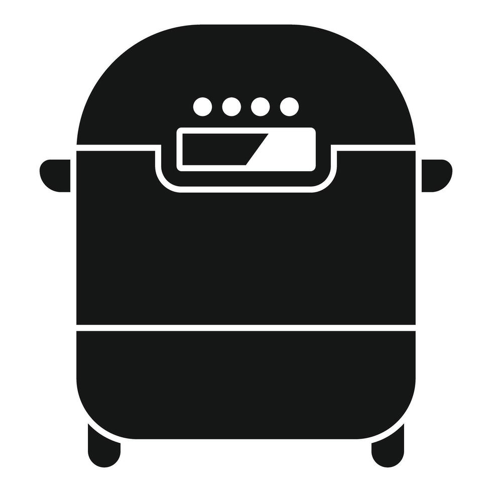 Modern multi cooker machine icon glyph style vector