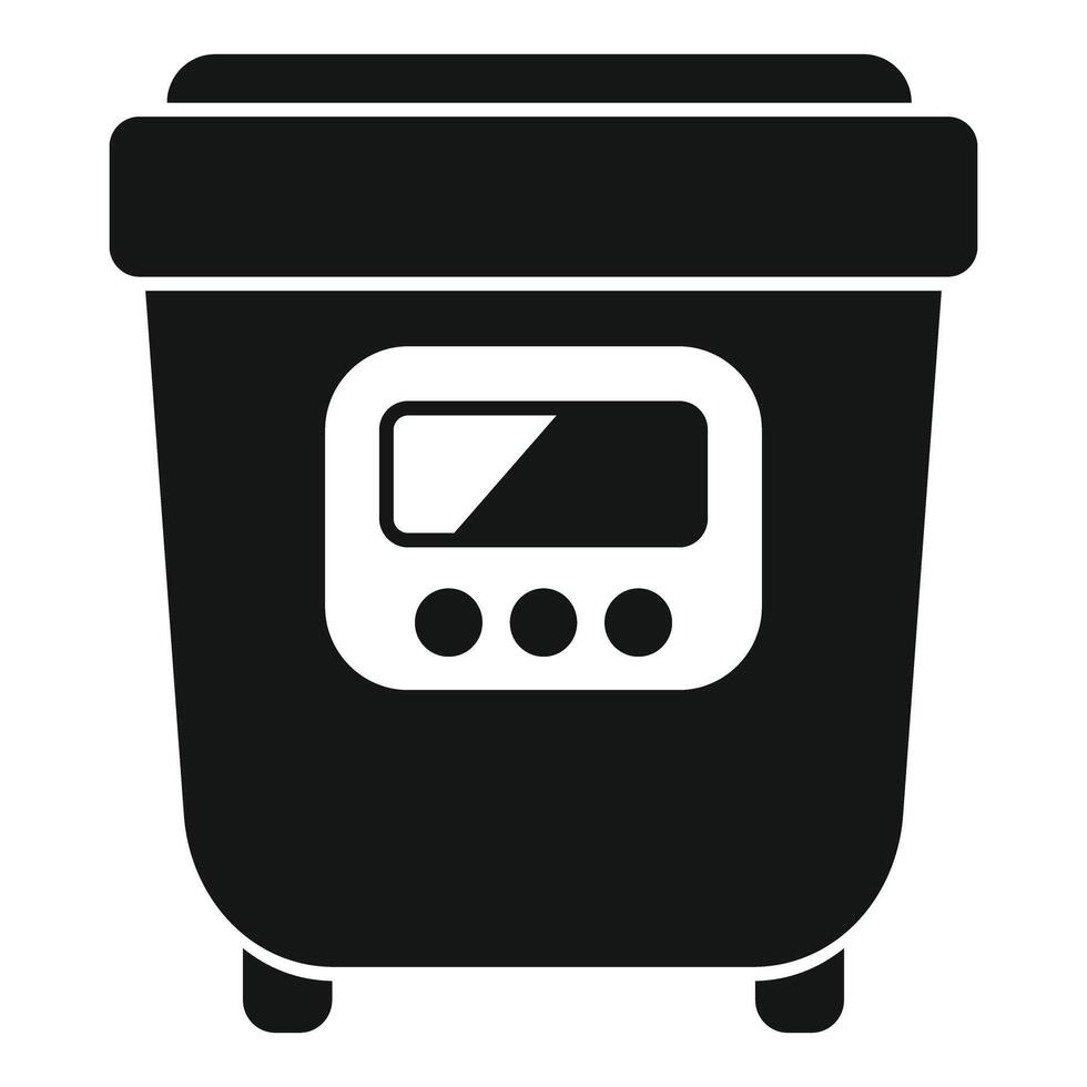 Modern multi cooker icon showing cooking appliance for kitchen vector