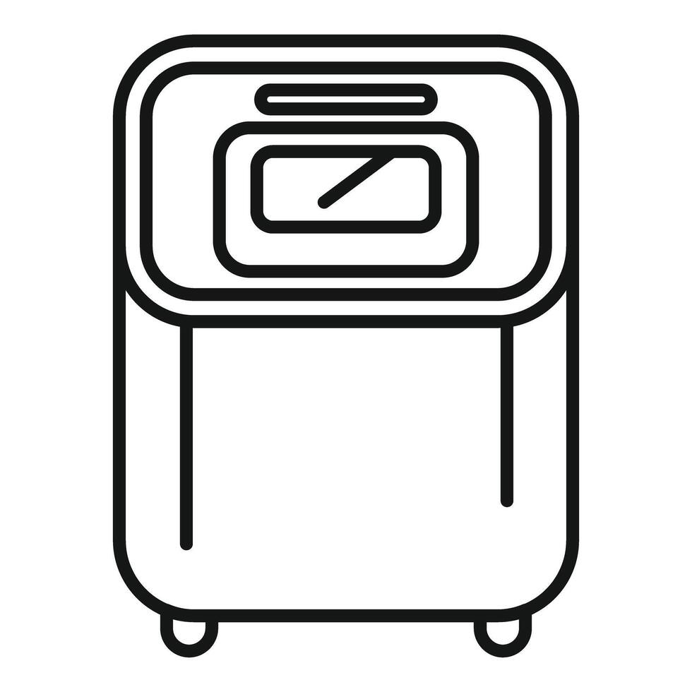 Modern deep fryer machine for cooking french fries icon outline style vector