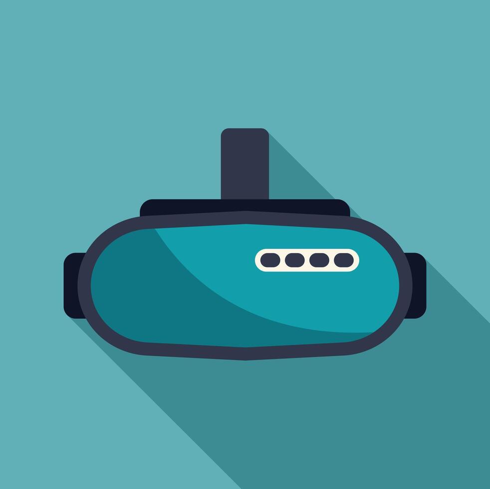 Virtual reality headset creating an immersive experience vector