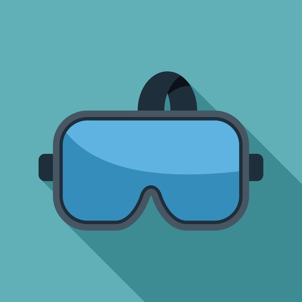 Virtual reality headset showing digital world concept vector