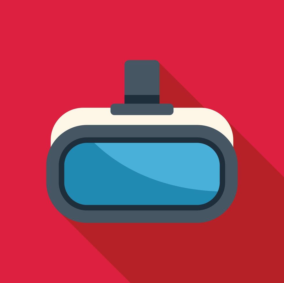 Vr glasses headset virtual reality technology device presenting modern entertainment vector