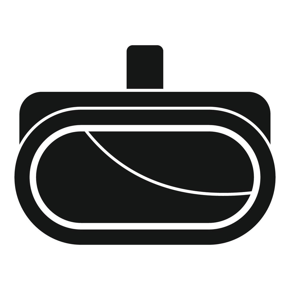 Virtual reality headset front view icon showing modern technology vector