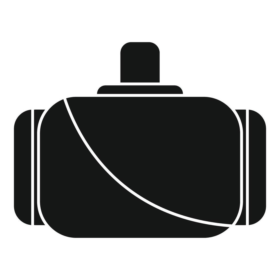 Virtual reality glasses presenting digital world simulation vector