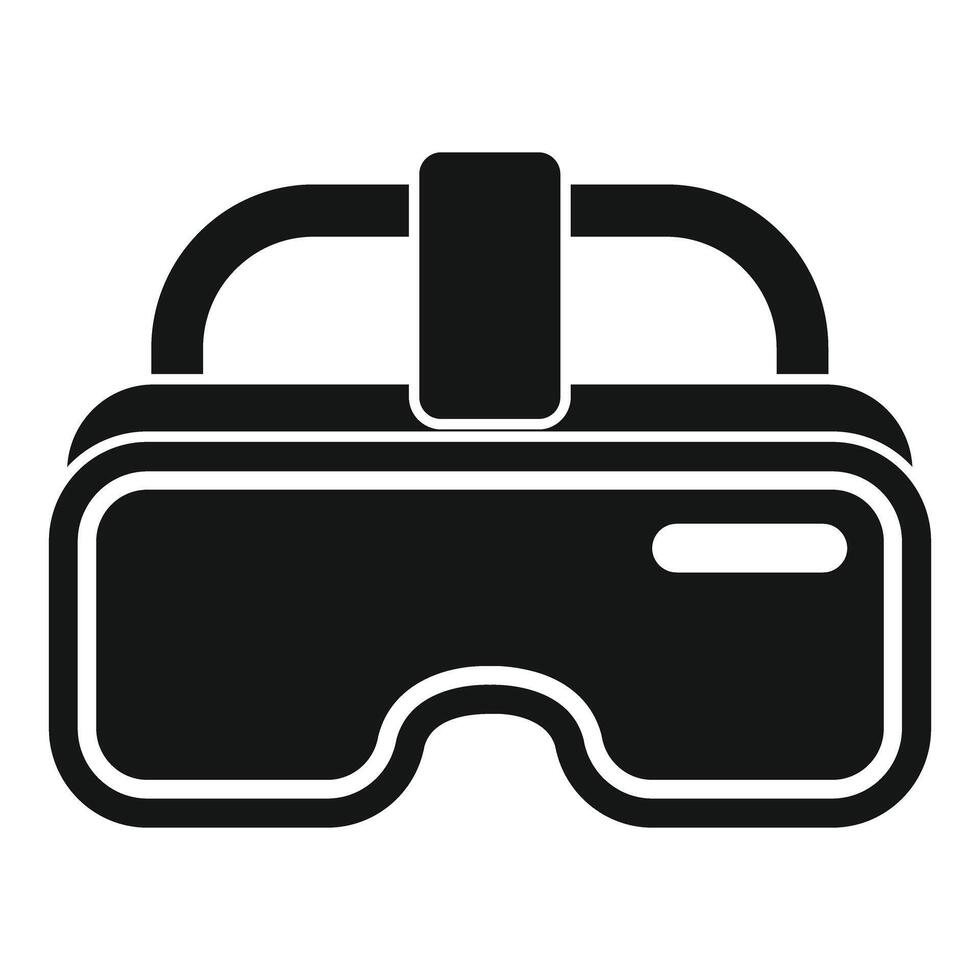 Vr headset providing an immersive virtual reality experience vector