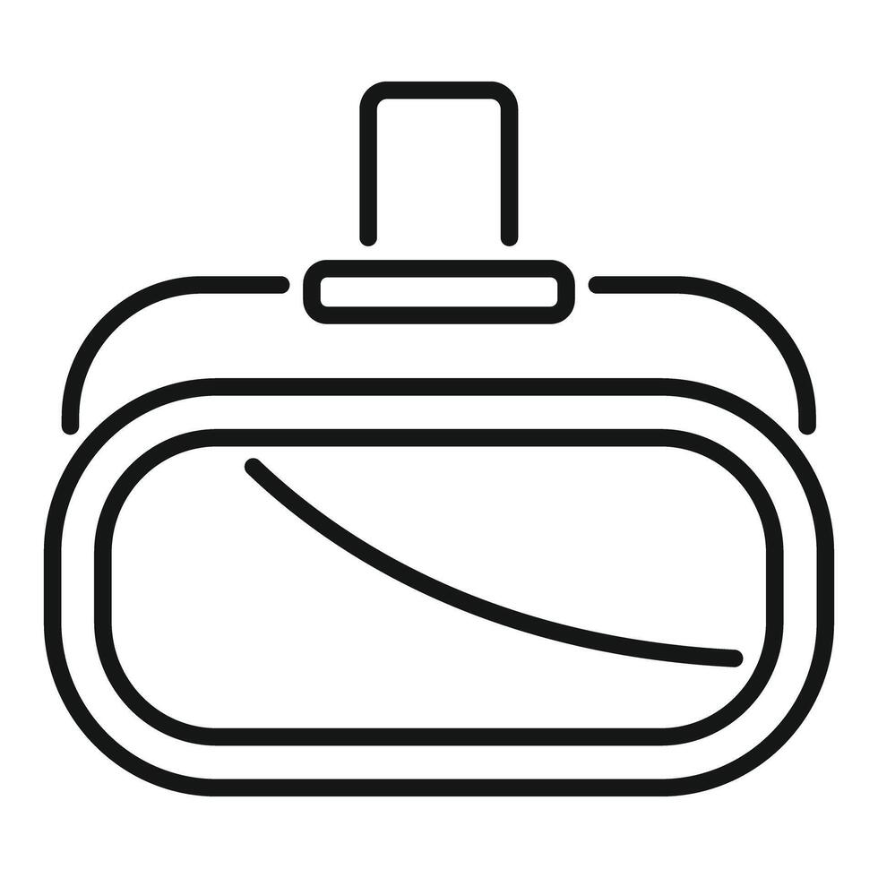 Virtual reality glasses simulating augmented reality experience icon vector