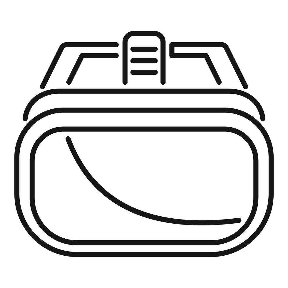 Virtual reality headset providing immersive experience in metaverse vector