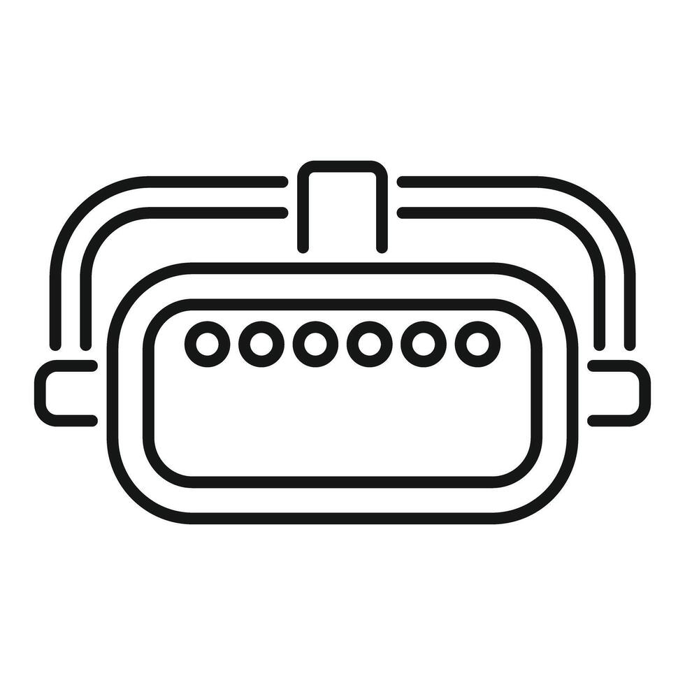 Virtual reality headset presenting digital interface with augmented reality vector