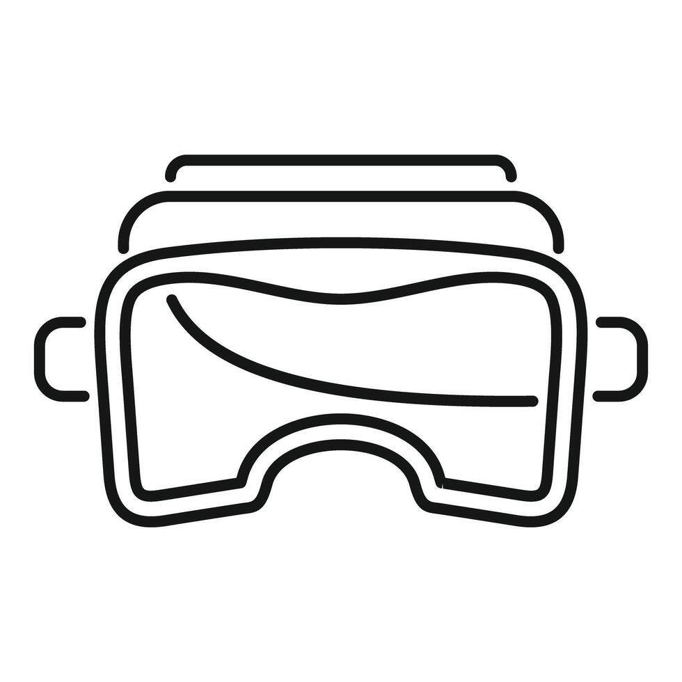 Vr glasses showing virtual reality experience icon vector