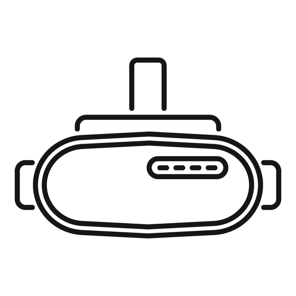 Virtual reality glasses showing augmented reality experience icon vector
