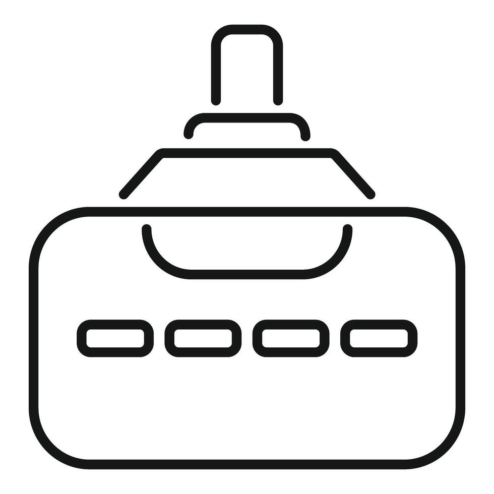 Remote control with buttons and antenna for television vector