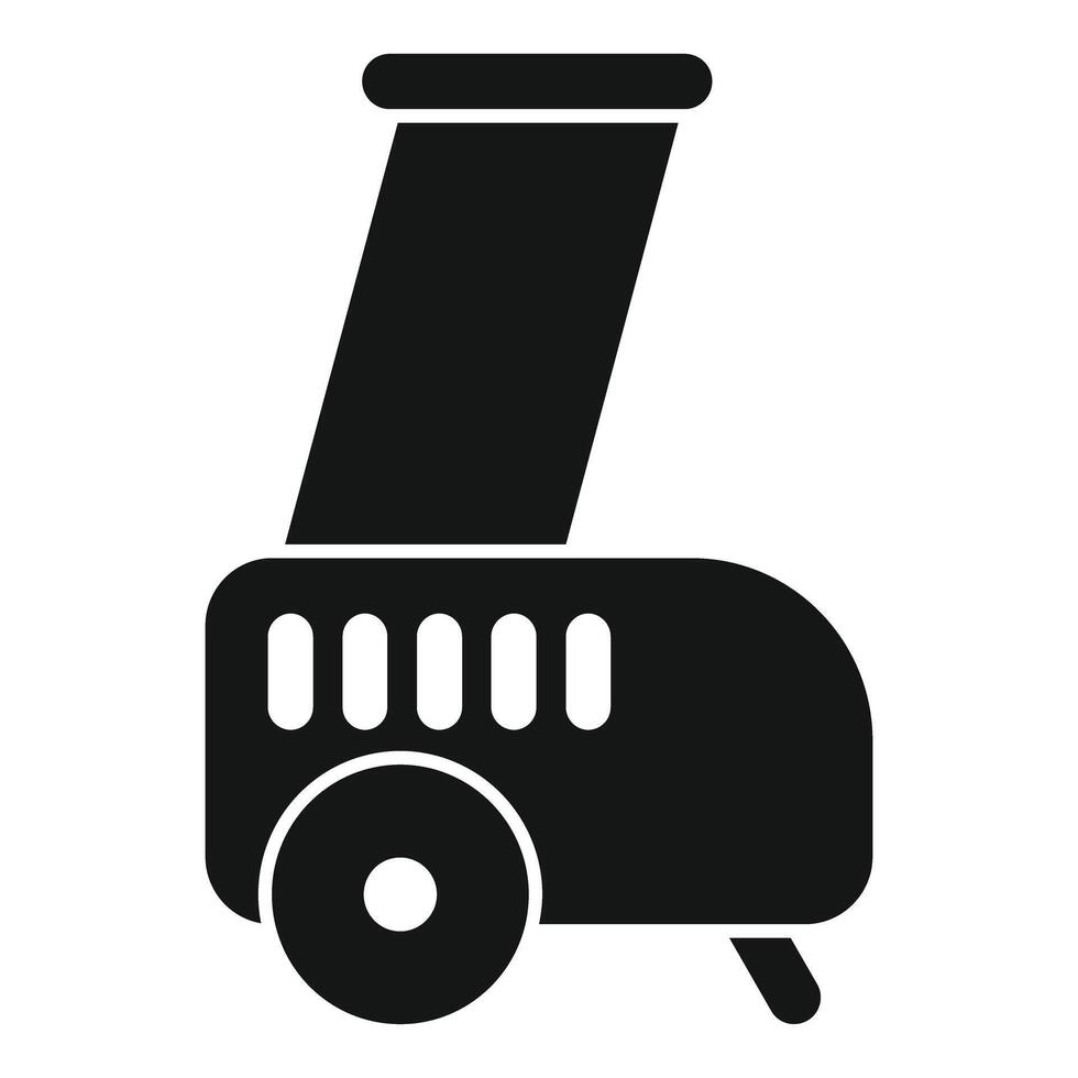 Electric wood chipper machine presenting modern design vector