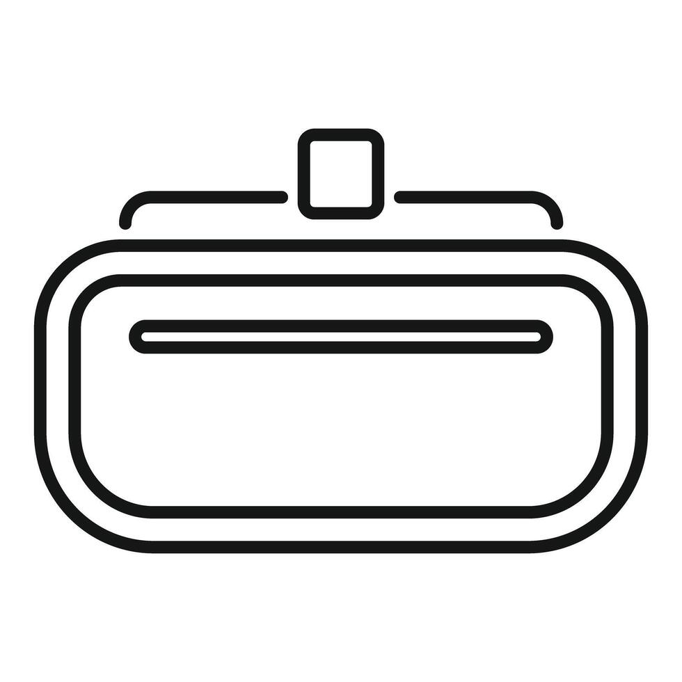 Augmented reality glasses showing futuristic interface line icon vector