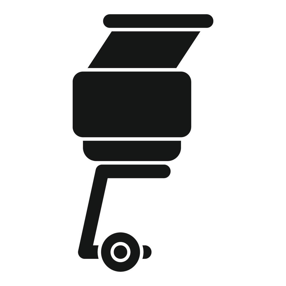 Electric scooter sharing service simple black icon vector