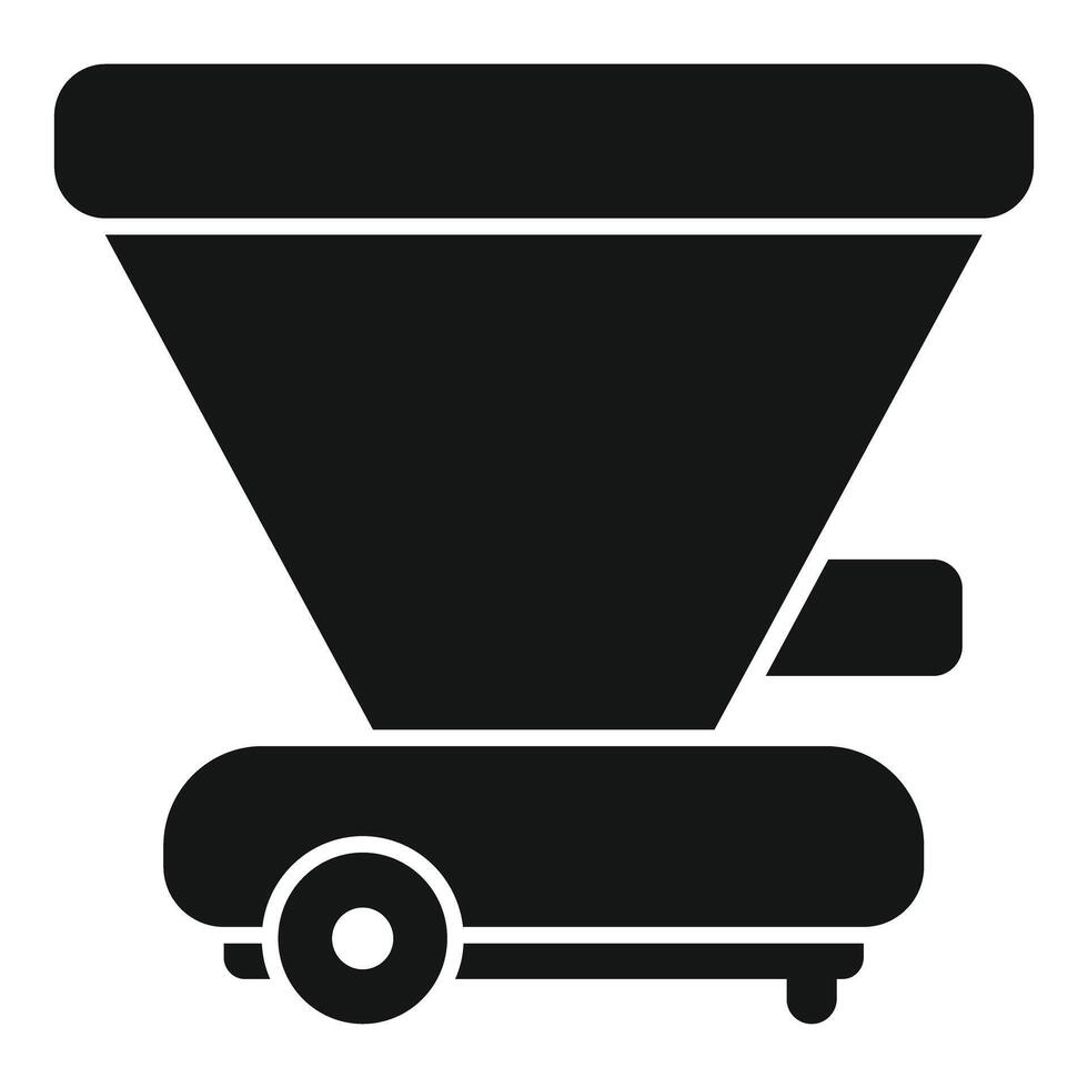 Concrete mixer is working on a construction site vector