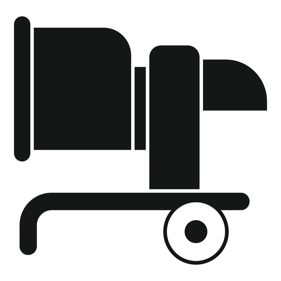 Ancient mobile gun shooting projectiles icon vector