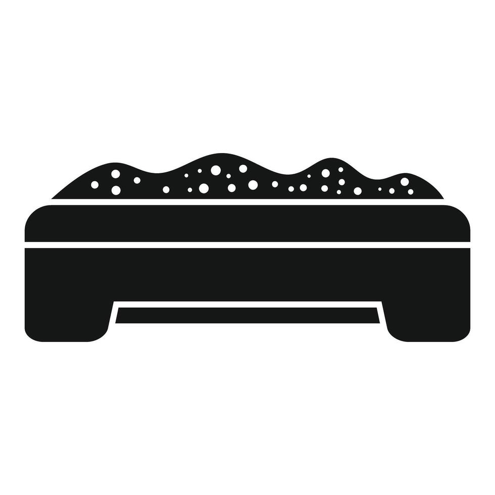 Sandbox with sand for kids playing in playground vector