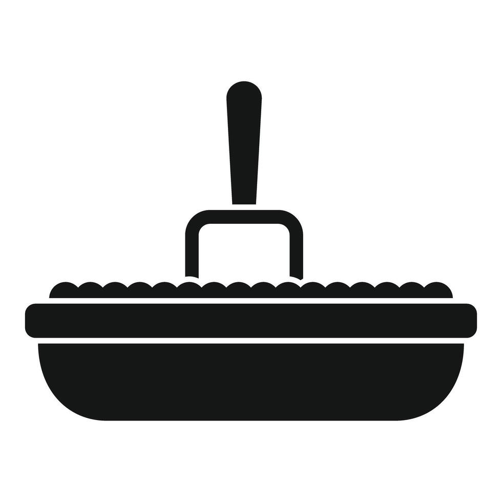Sandbox with scoop for playing in the sandbox icon vector