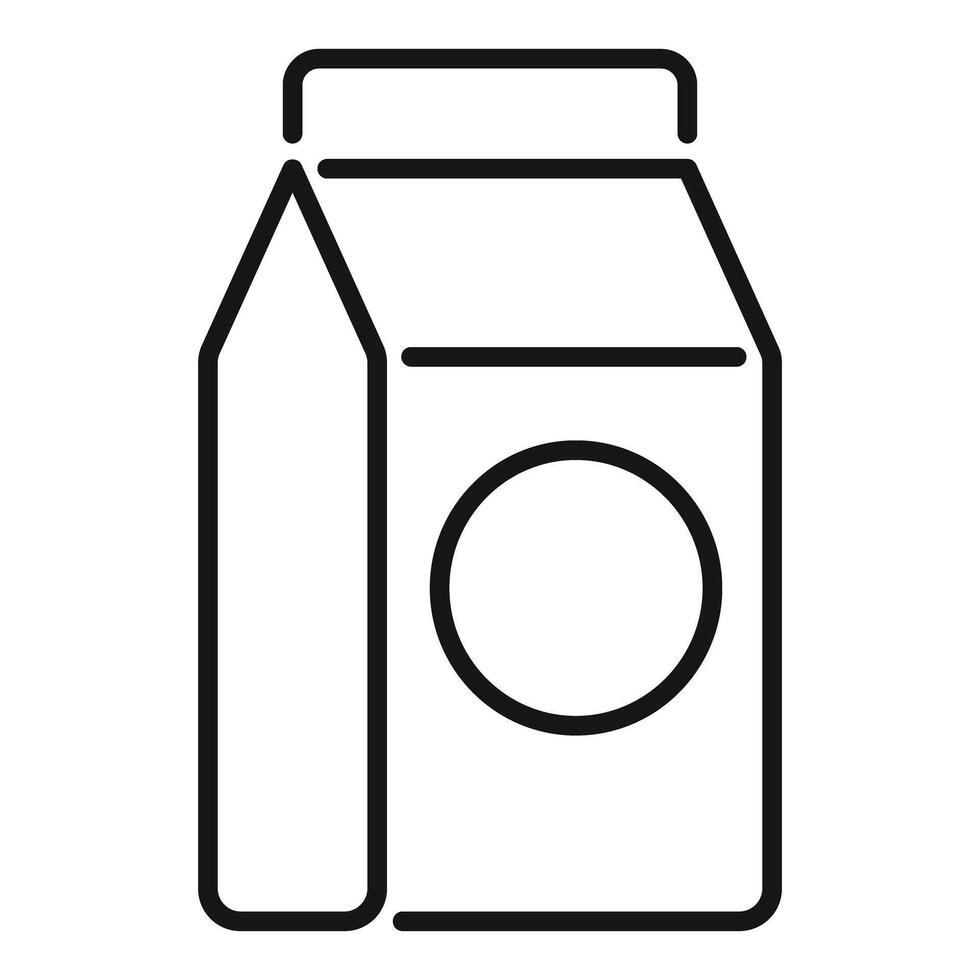 Line style icon representing a milk or juice carton packaging vector