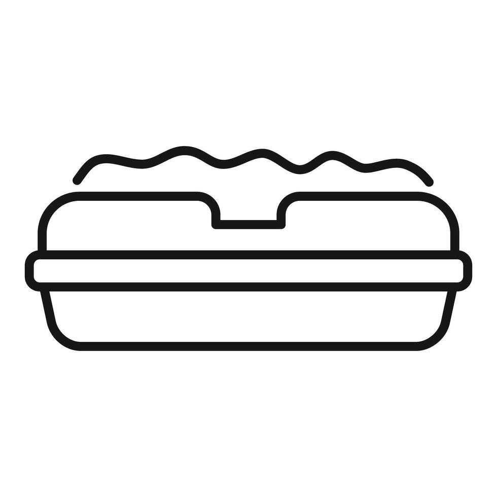 Lunchbox icon, takeaway food container for delivery vector
