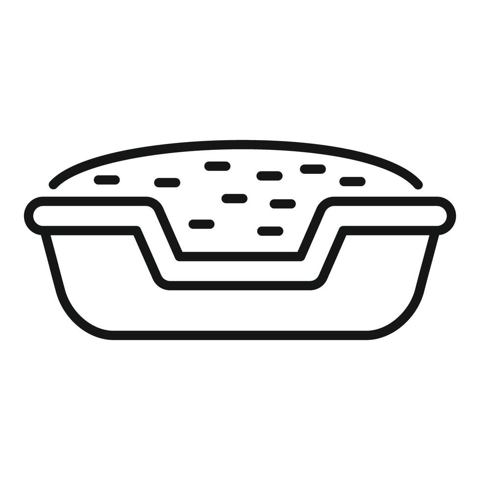 Dog cat toilet training puppy pad tray is being filled with absorbent granules vector