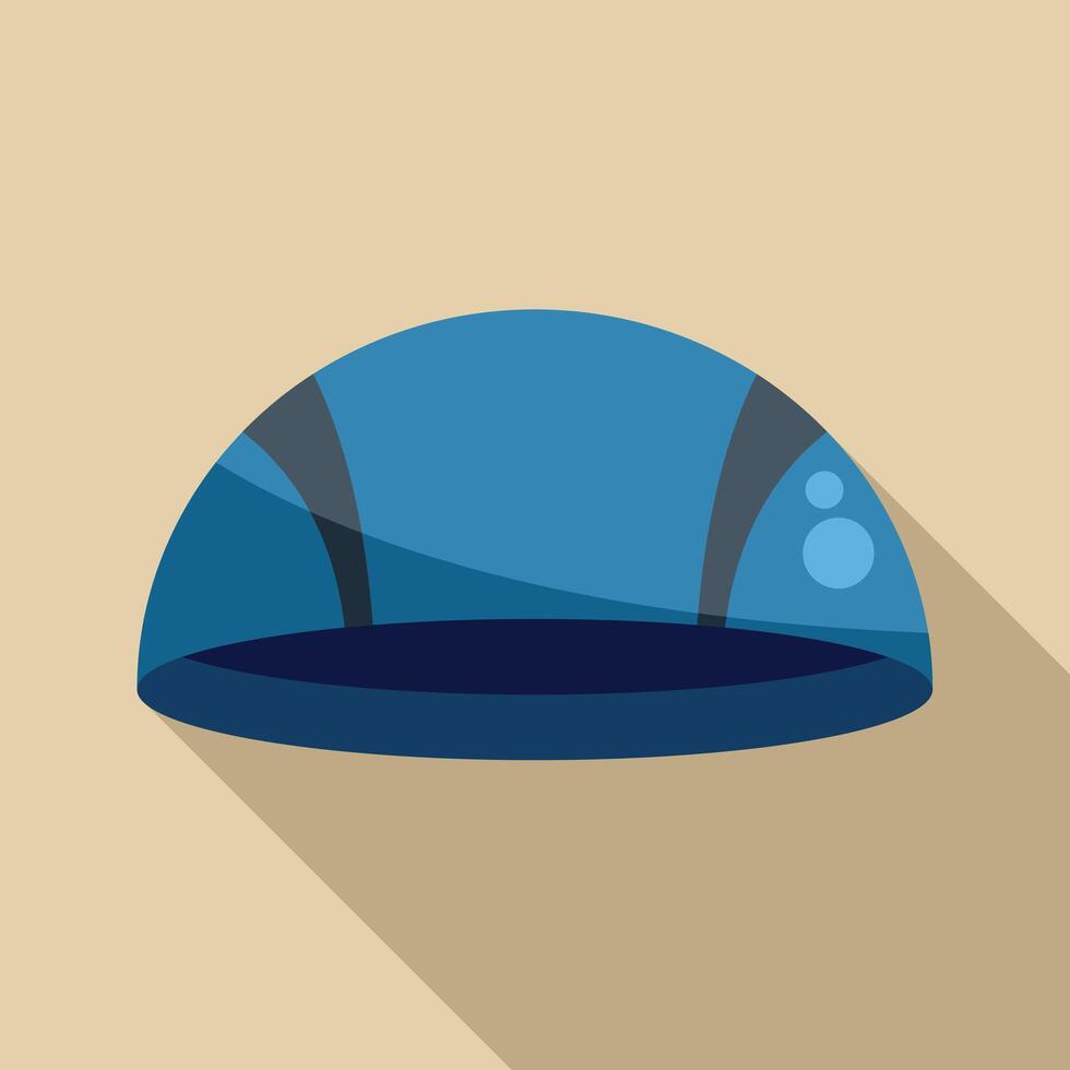 Blue swimming cap for professional swimming pool training vector