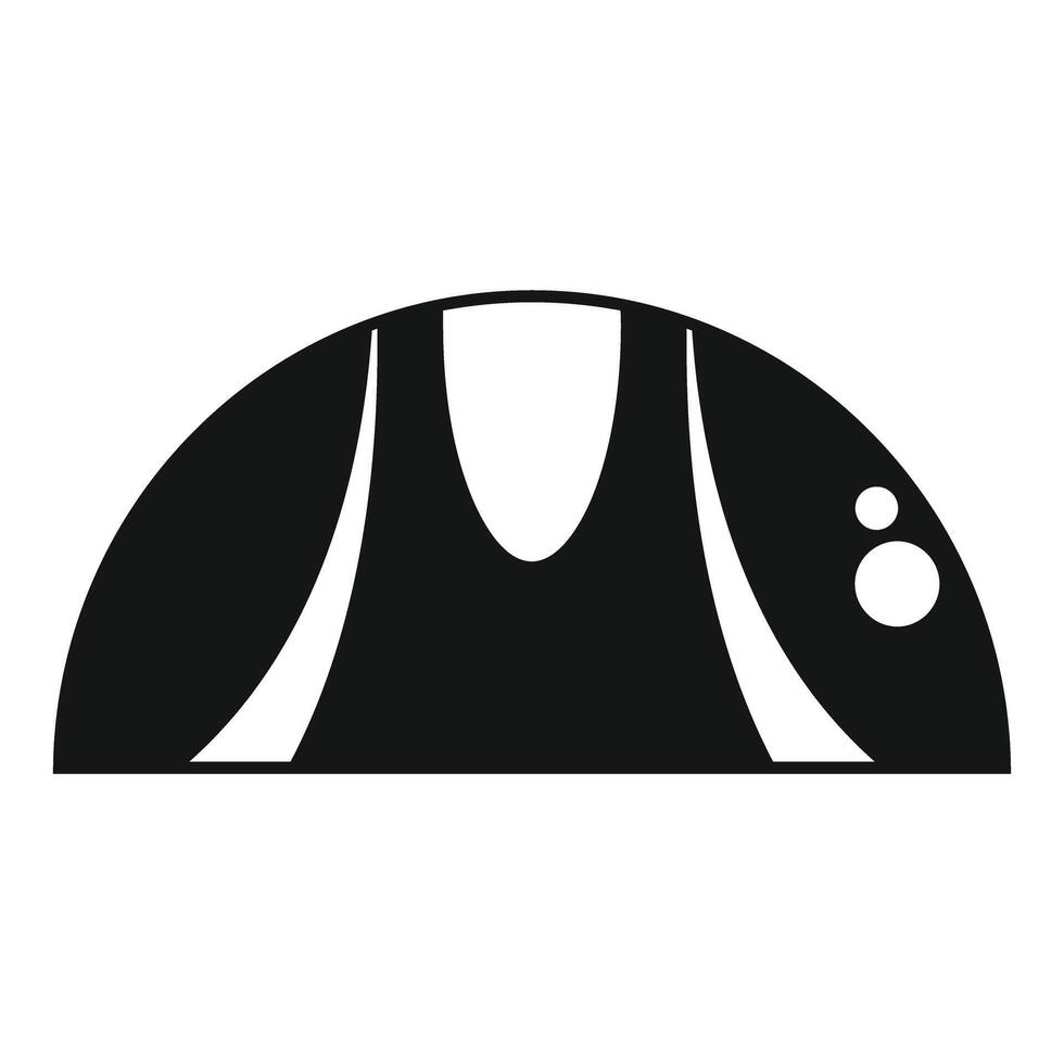 Simple black and white icon of an underwater tunnel vector