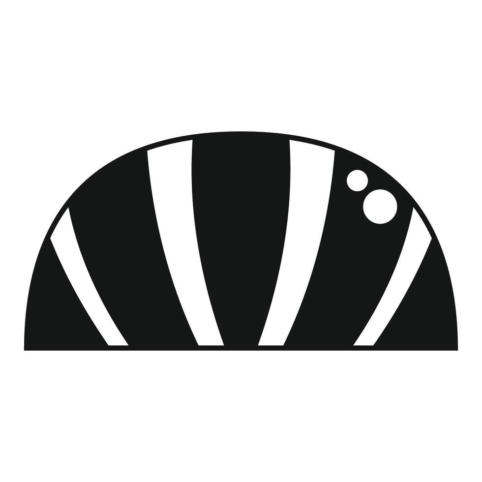 Simple icon of a seashell laying on the beach vector