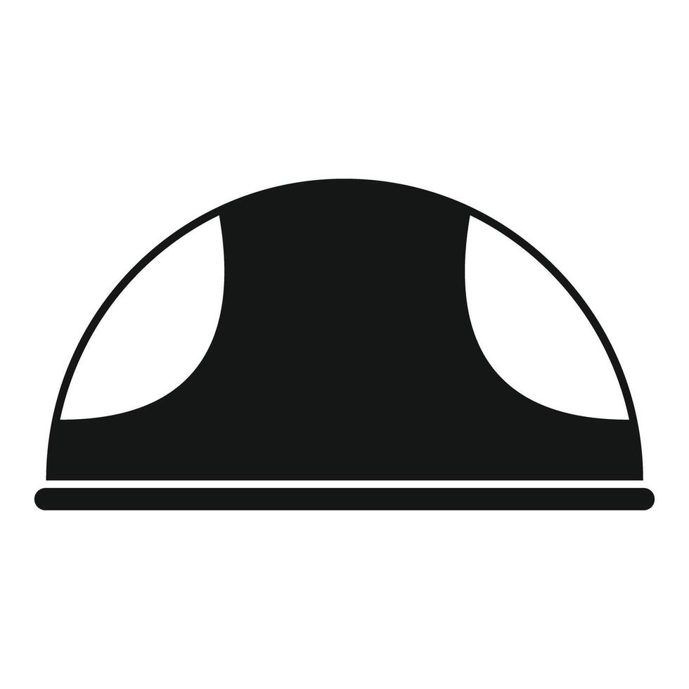 Modern half round prefabricated dome house icon vector