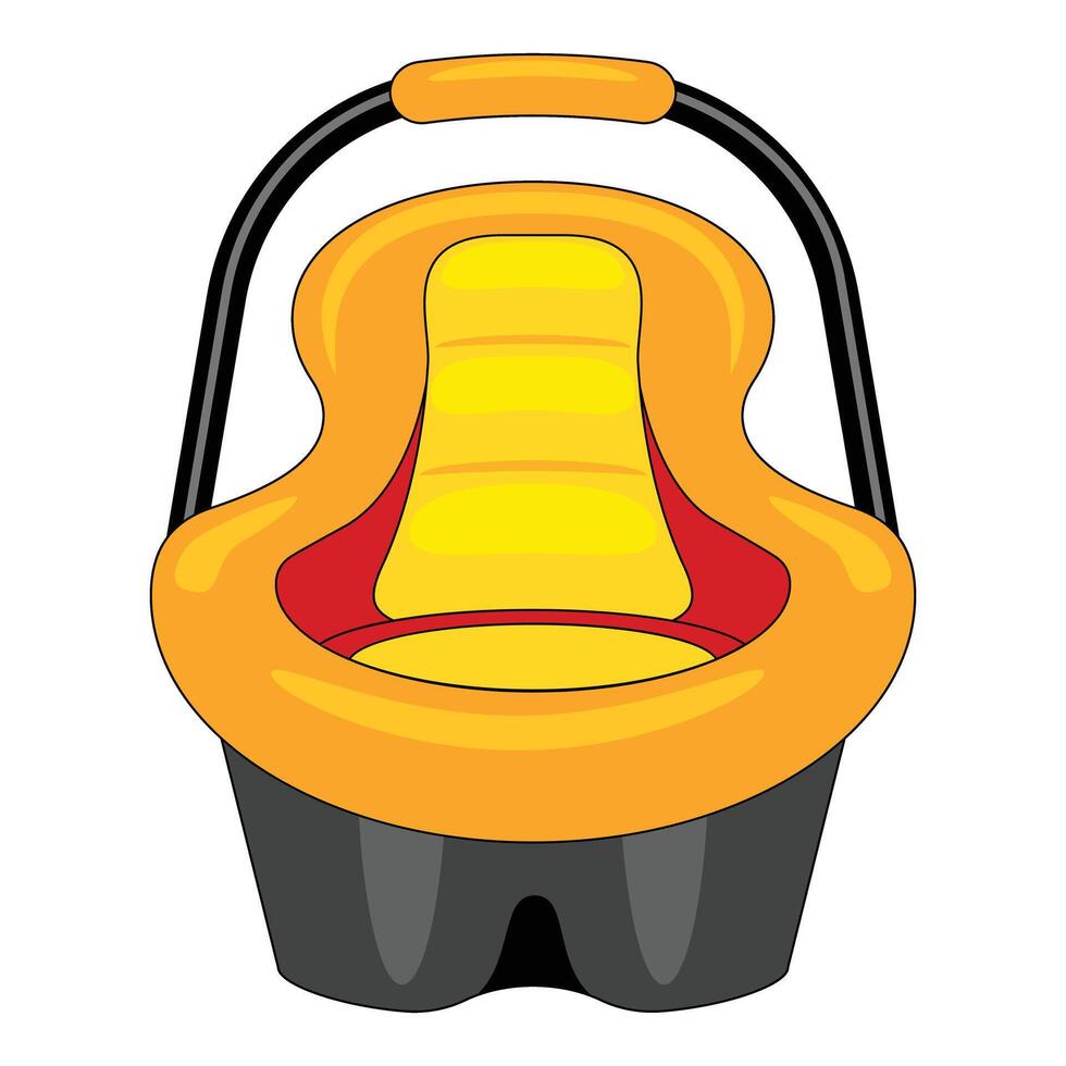 Empty baby car seat isolated on white background vector