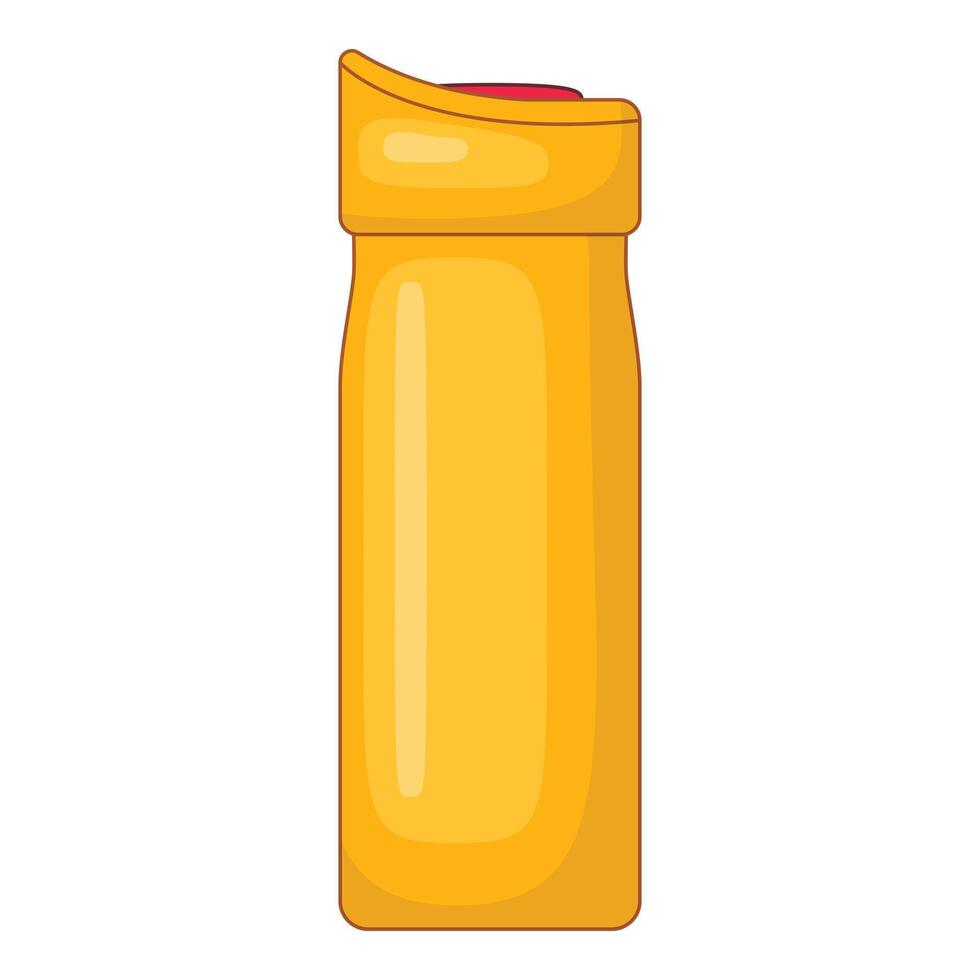 Yellow reusable water bottle keeping you hydrated vector