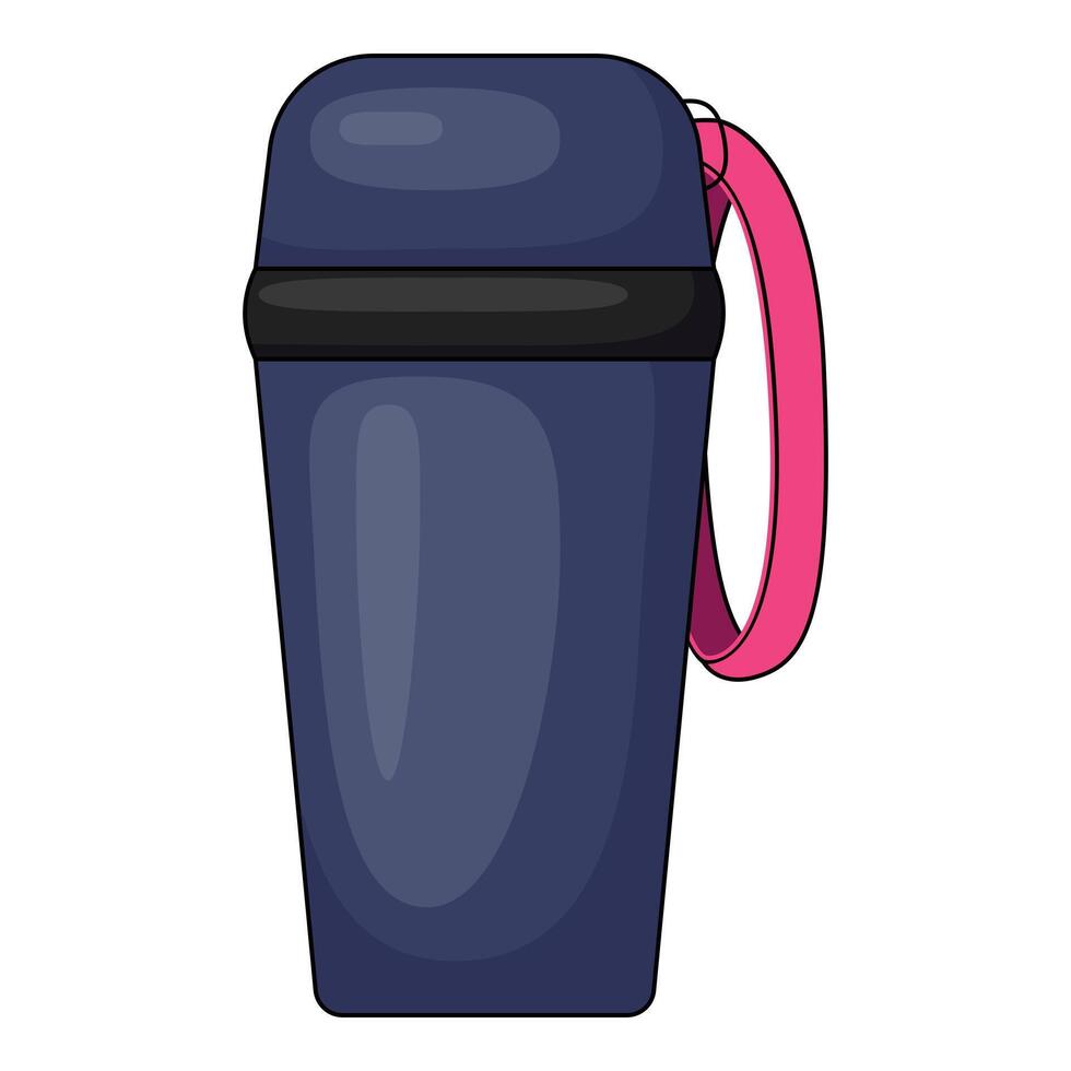 Modern thermo bottle keeping your drink warm or cold for hours vector