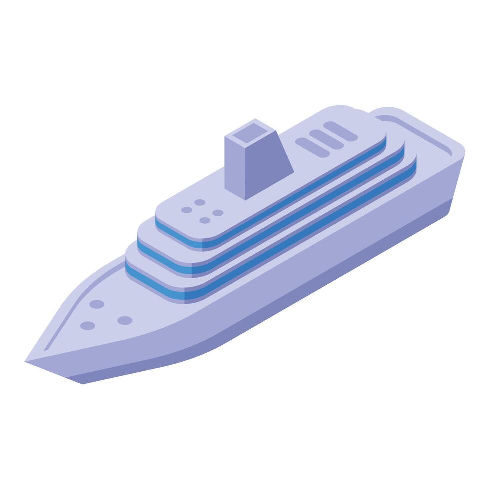 Modern cruise ship sailing on the ocean vector