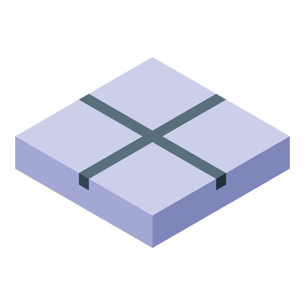 Delivery service is packing a fragile box with adhesive tape for safe transportation vector