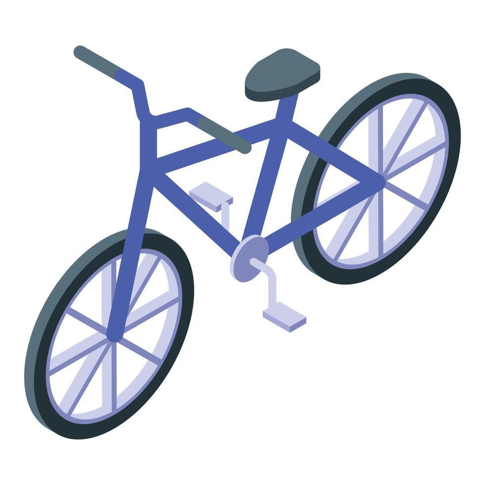 Modern bicycle standing on its pedals and wheels vector