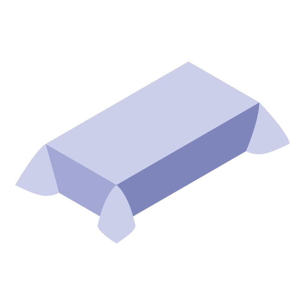 Long rectangle cardboard box spreading its flaps vector