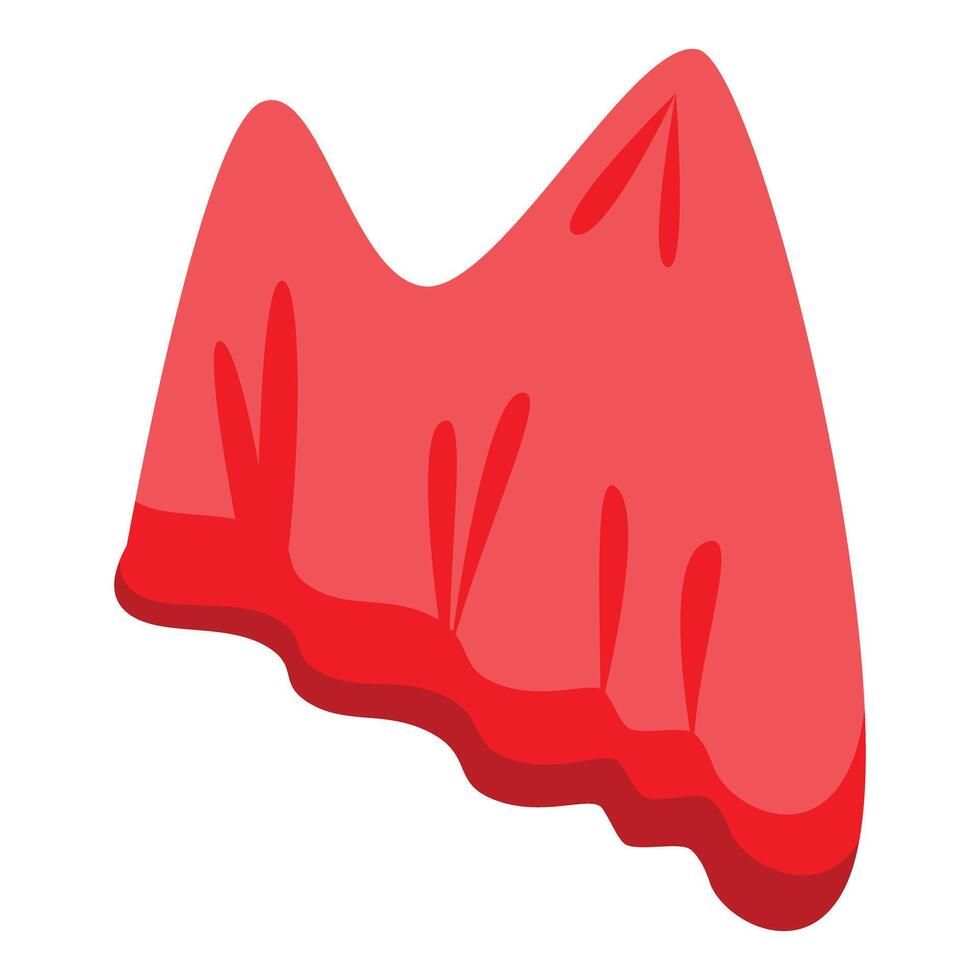 Red wavy fabric flowing in the wind like a magic cloak vector