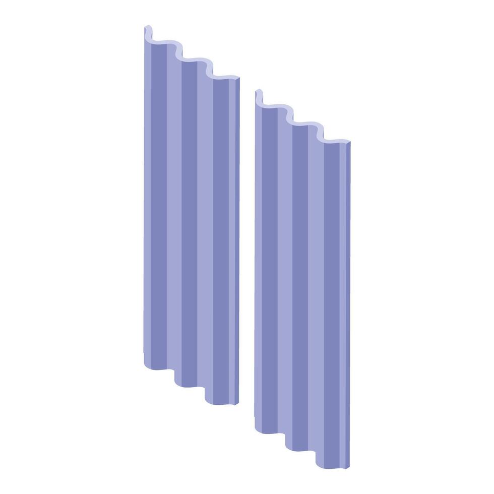 Two modern metal profile sheets for roofing are standing vector