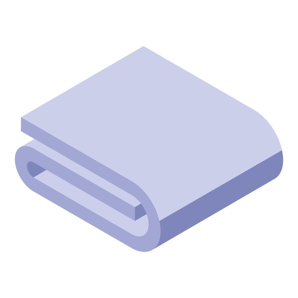 Soft folded towel isometric icon relaxing spa procedure vector