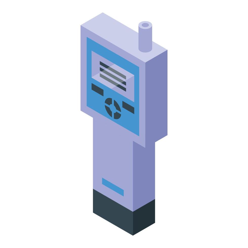 Electronic device showing digital interface with control buttons vector