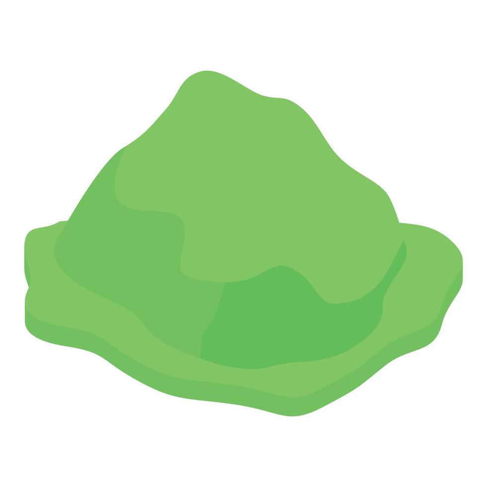 Green hill illustrating lush green environment in isometric view vector