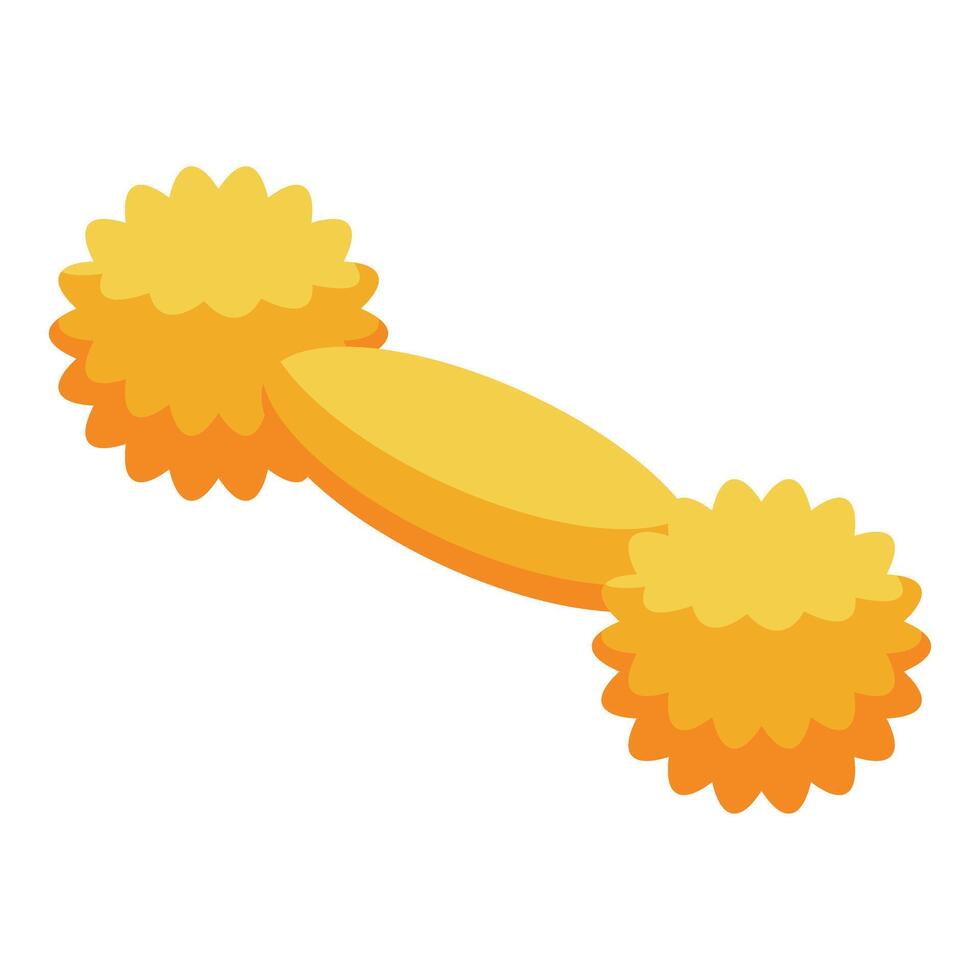 Cheerleader pom poms forming a dumbbell for fitness and sports concept vector