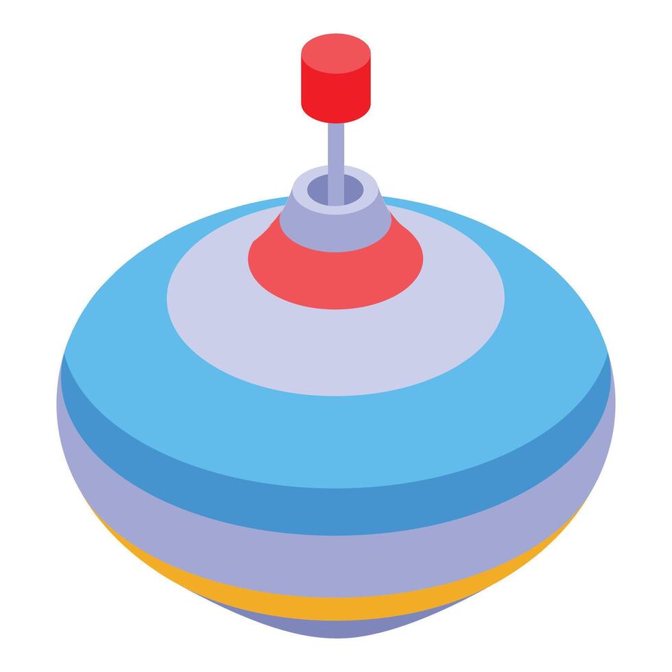 Blue whirligig spinning on white background vector