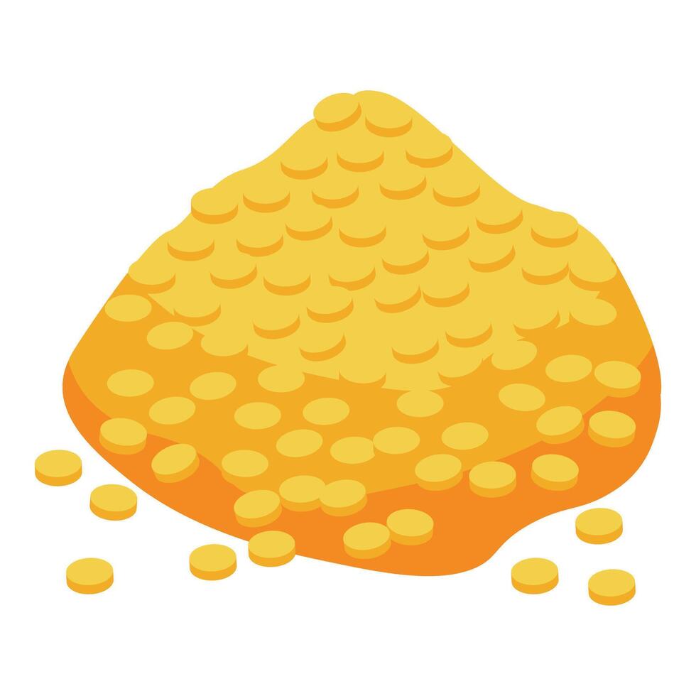 Big pile of gold coins creating wealth and prosperity vector